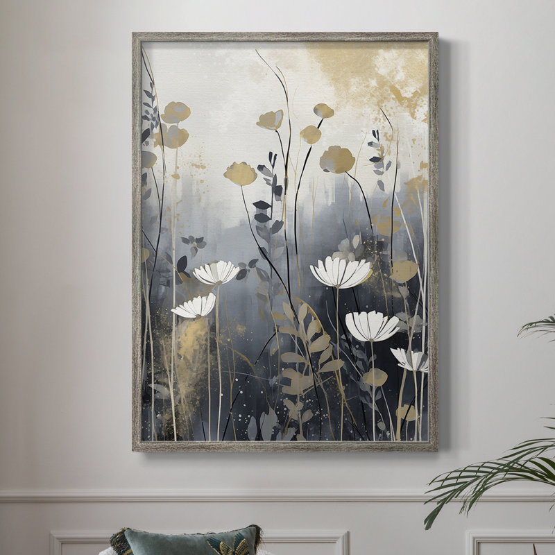 Reproduction encadrée FLORAL Series CECXCVIII - bois massif, H 11 po x l 9 po