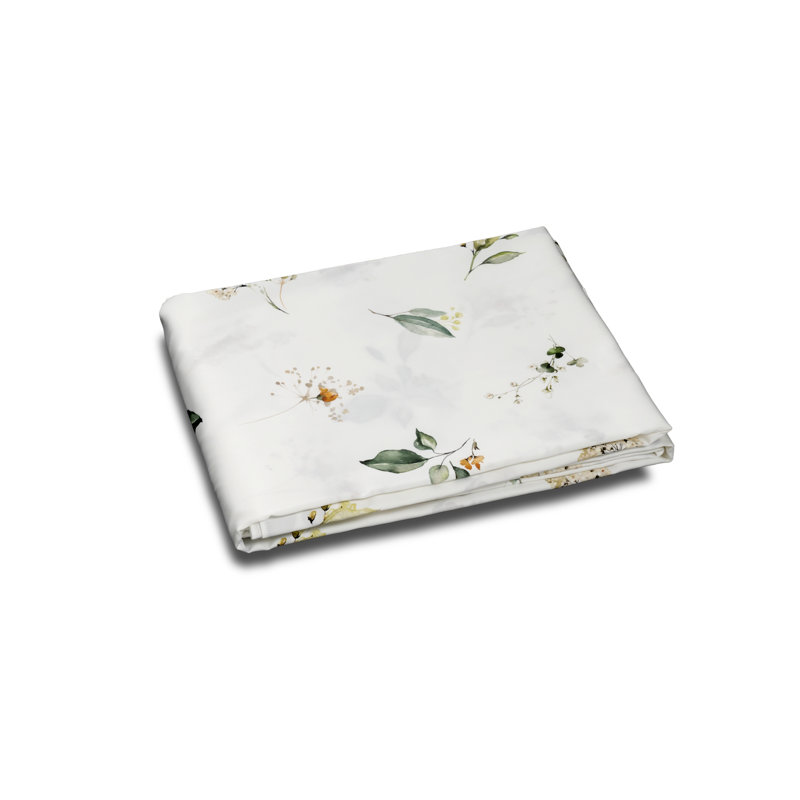 Verdiana Print By DEA Sateen Fitted Sheet, Twin Fitted Sheet, Sage Green