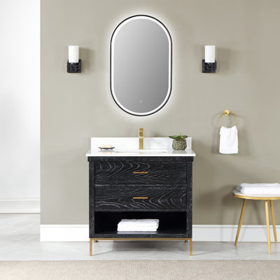 Miroir mural de salle de bain / meuble-lavabo moderne Oleggio