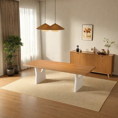 Solid wood ash simple dining table