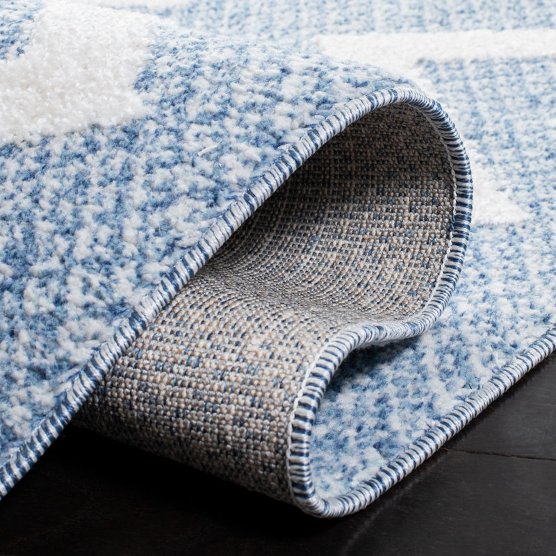 Tapis à poils longs Sherwin, Rond 6 pi 7 po