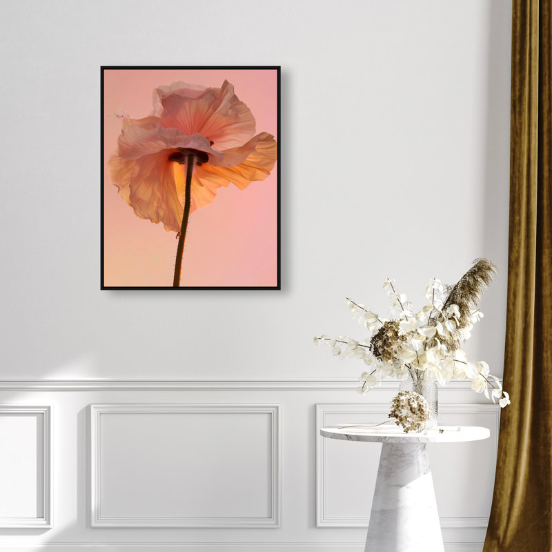 Amber Radiance IV Print by Oliver Gal, 25"H x 31"W, Black Floater Frame
