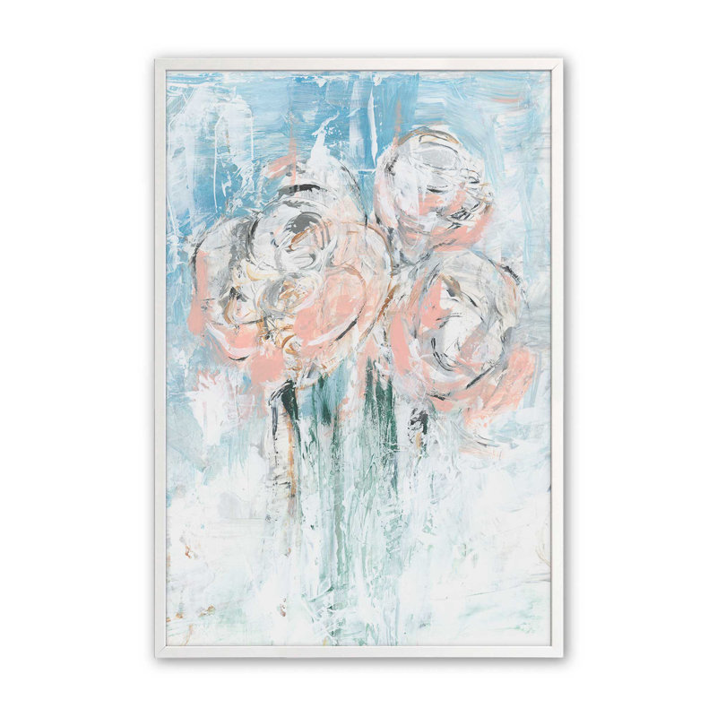 «Abstract Blush Bouquet II» par Ethan Harper, reproduction d'art sur toile, Impression sur cadre ouvert sans papier mat