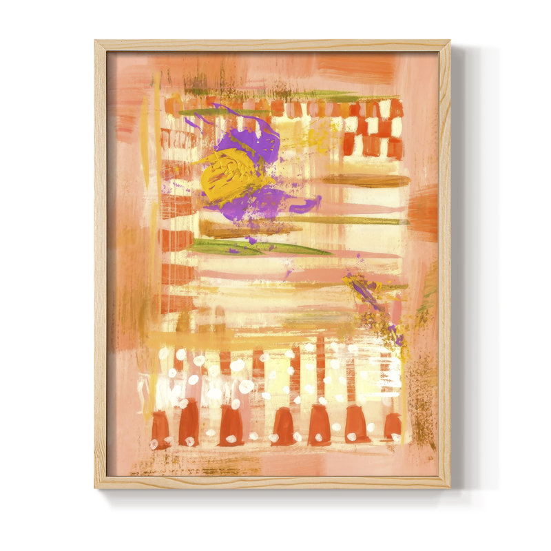 «Live In The Sunshine II», reproduction encadrée - bois massif, Naturel, H 15 po x l 12 po