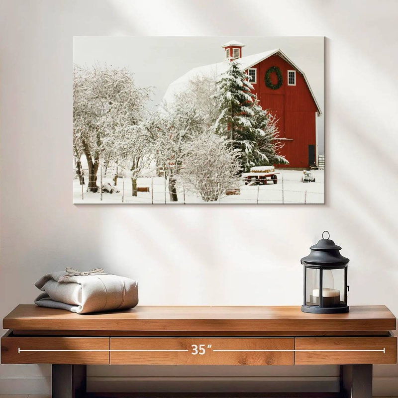 Lilie Festive Barn, 16" H x 24" W
