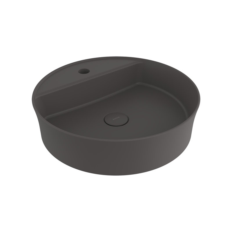 Bocchi Sottile Slim Line 450mm L x 450mm W Ceramic Circular Sink, Matte Anthracite