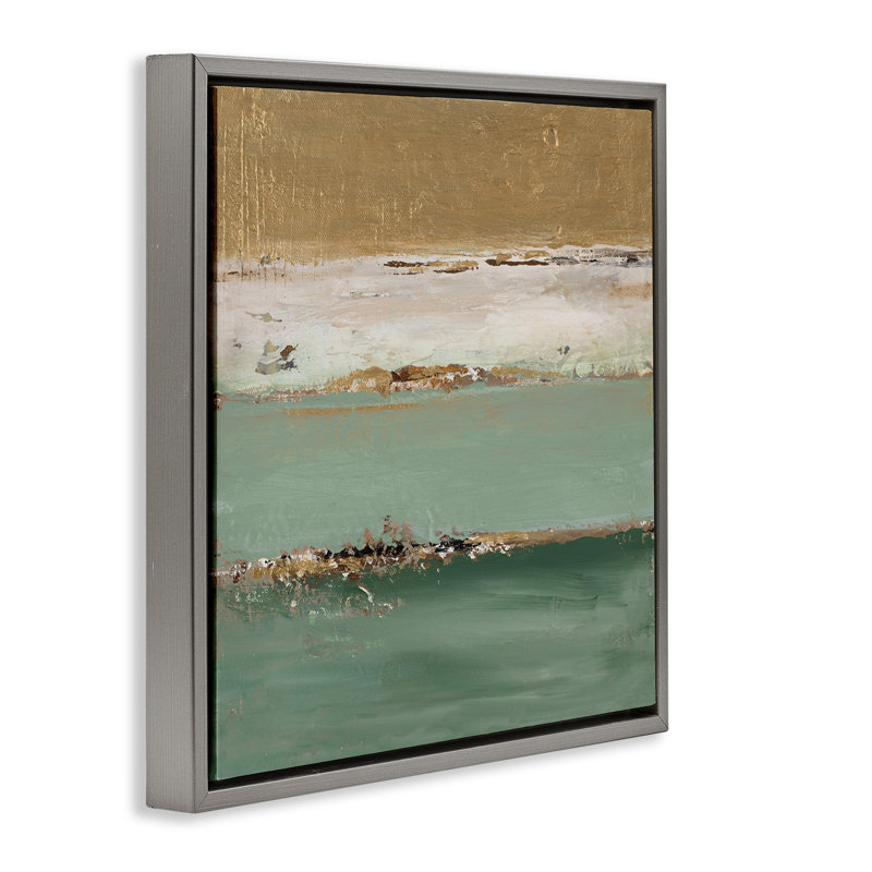 «Glam Streaked Gradient» par Patricia Pinto, Cadre flottant gris lustré, H 25 po x l 25 po