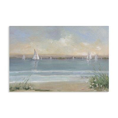 Coastal Sailing At Dawn Canvas, design by Sally Swatland