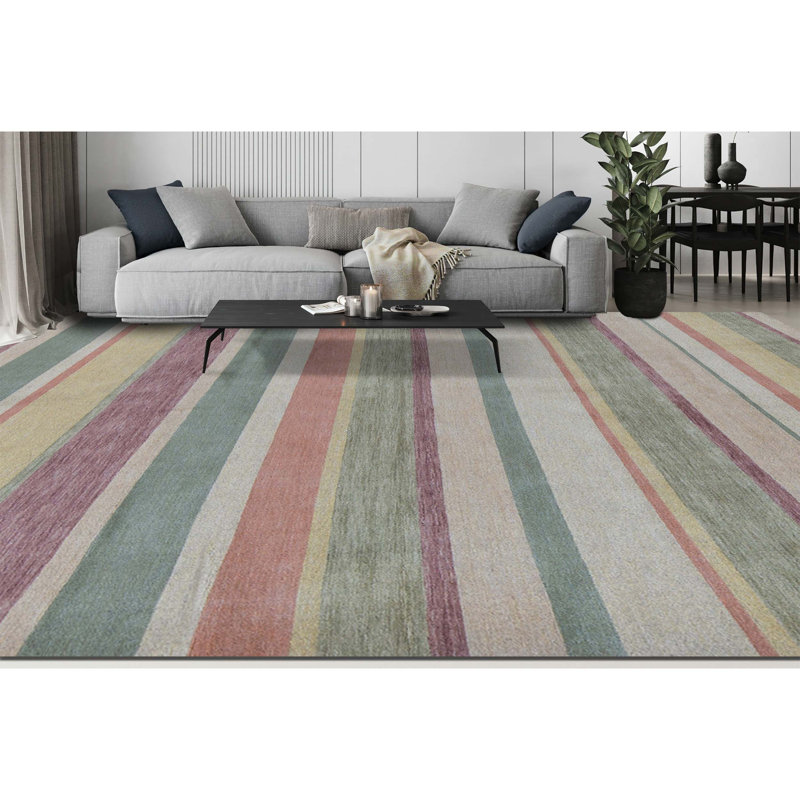 Wool Striped Area Rug