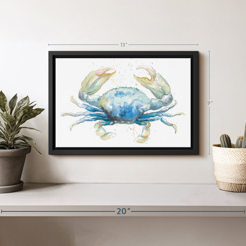 «Cangrejo Azul Square, reproduction sur toile», H 9 po x l 13 po