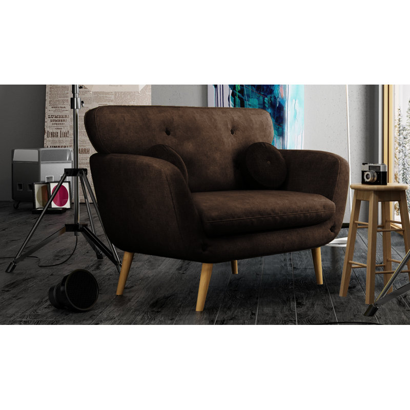 Destini Upholstered Armchair, Brown