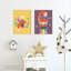 Fun Cute Fox Kids Bedroom Native American Rainbow Superhero Colourful - 2 Piece No Frame Print Set-88622375