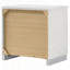 Table de chevet blanche 2 tiroirs ultrabrillante