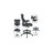 Haynie High Back Mesh Drafting Chair with LeatherSoft Sides and Adjustable Arms