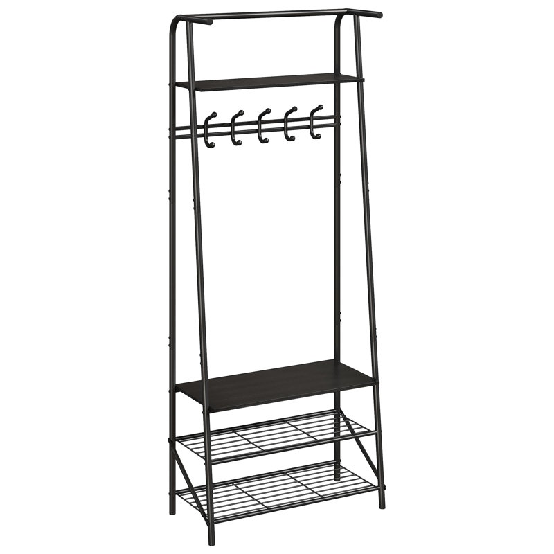 Hall Tree 64.01cm Wide, Black
