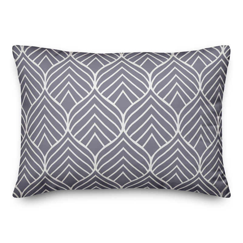 Abstract Outdoor Throw Pillow, Blue