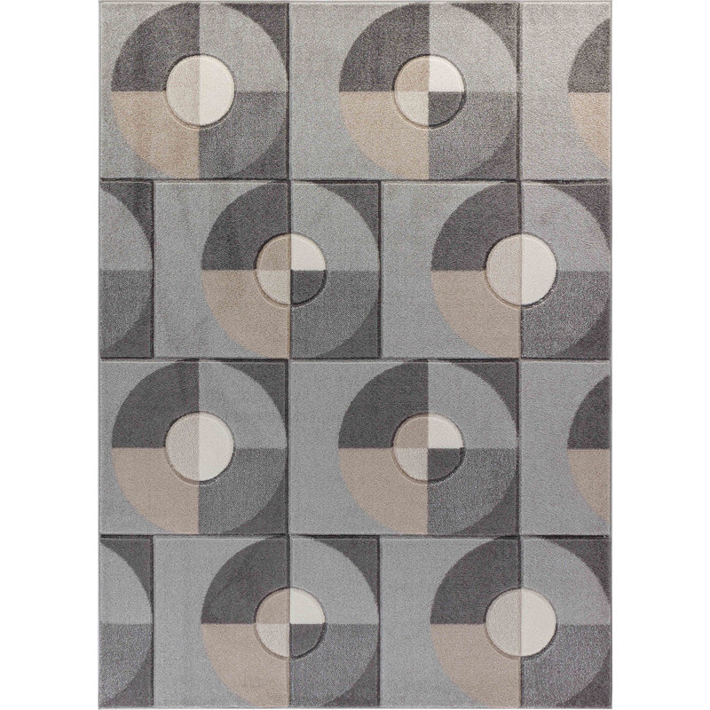 Cross Geometric Area Rug, Rectangle 160 x 213cm