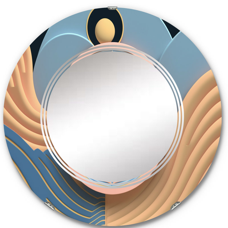 Fideo - Miroir mural moderne rond, 24 po x 24 po
