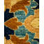 Tapis bleu / brun / beige en laine noué à la main de conception unique 12 pi 3 po x 17 pi 4 po New Age