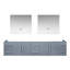 Geneva 84 in W x 22 in D Double Bath Vanity and 36 in LED Mirrors-2075362442