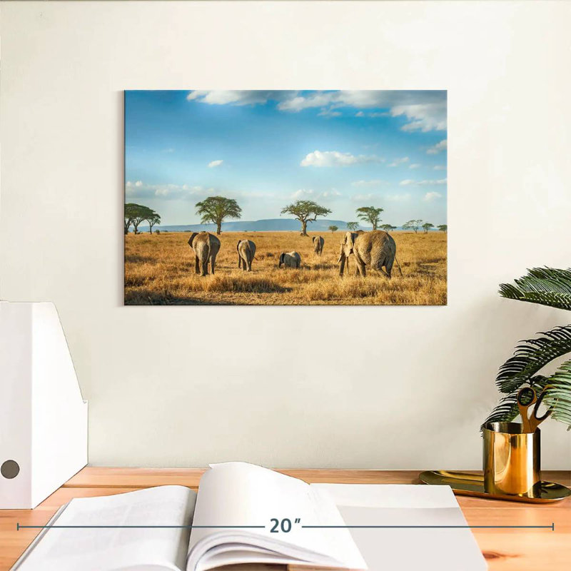 Éléphants Brampt Serengeti, H 8 po x l 12 po