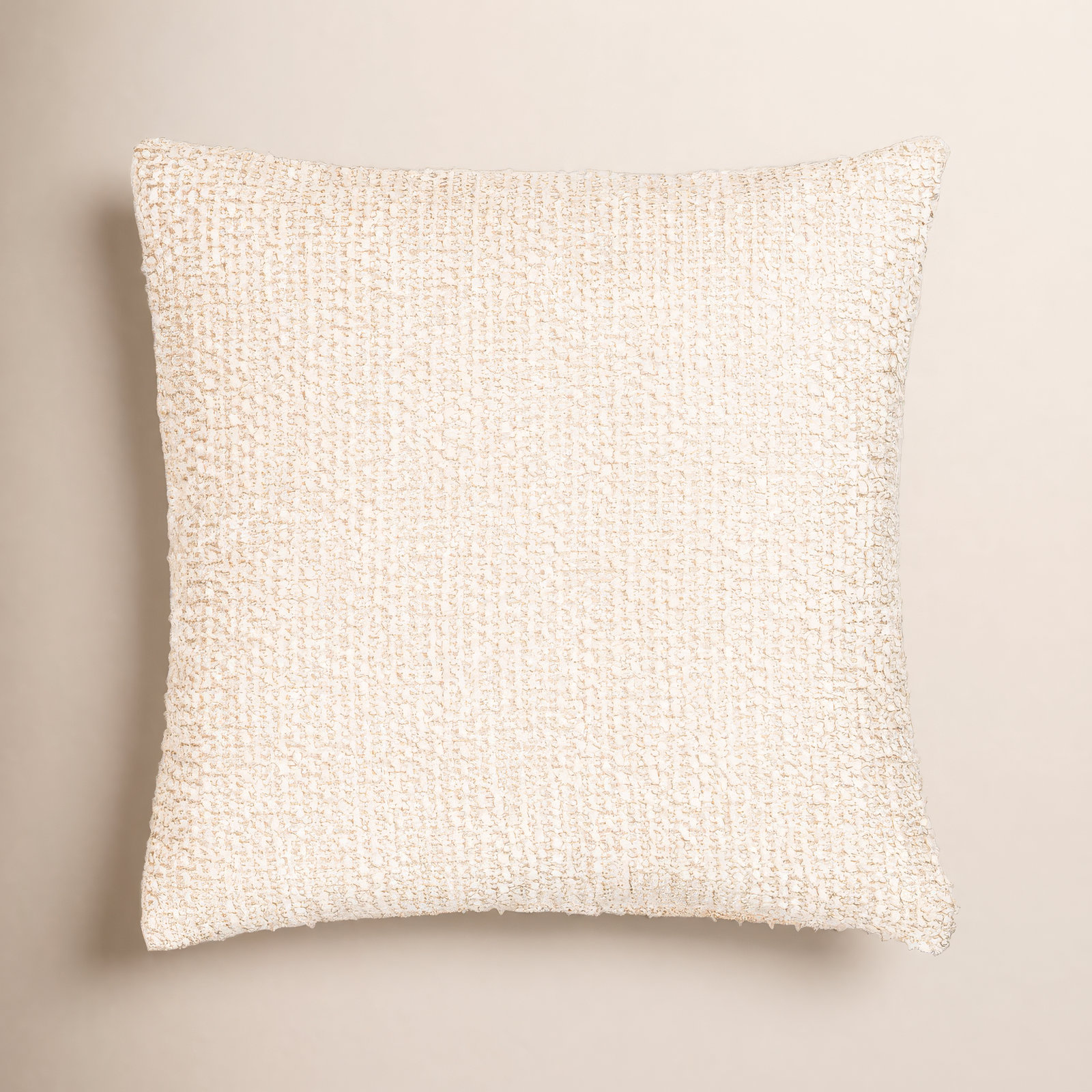 Throw Pillow, Feather, Square 20", Beige