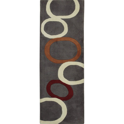 Tapis moderne en laine touffeté à la main, gris, élégant et durable pour ajouter une élégance contemporaine à votre décor de salon, de chambre à coucher, de bureau ou de maison