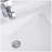 White Rectangular Undermount Bathroom Sink With Overflow