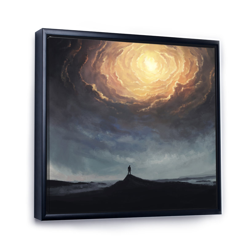 Voie religieuse à travers le ciel - Art mural sur toile traditionnel, H 36 po x l 36 po x P 1,5 po
