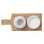 Cruet Oil and Salt Pots with Acacia Wood Tray