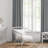 Shay Broad Ticking Stripe Gray Cotton Simple Top Pocket Drapery Panel Set of 2-109877286