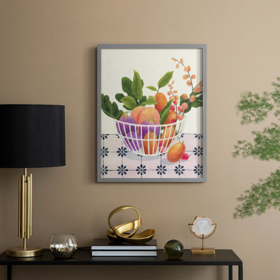 «Bright Fruit II», reproduction encadrée - bois massif