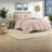 Hypoallergenic Jacquard Bedding Sets, Polyester Comforter, Elegant Pink Style For Bedroom
