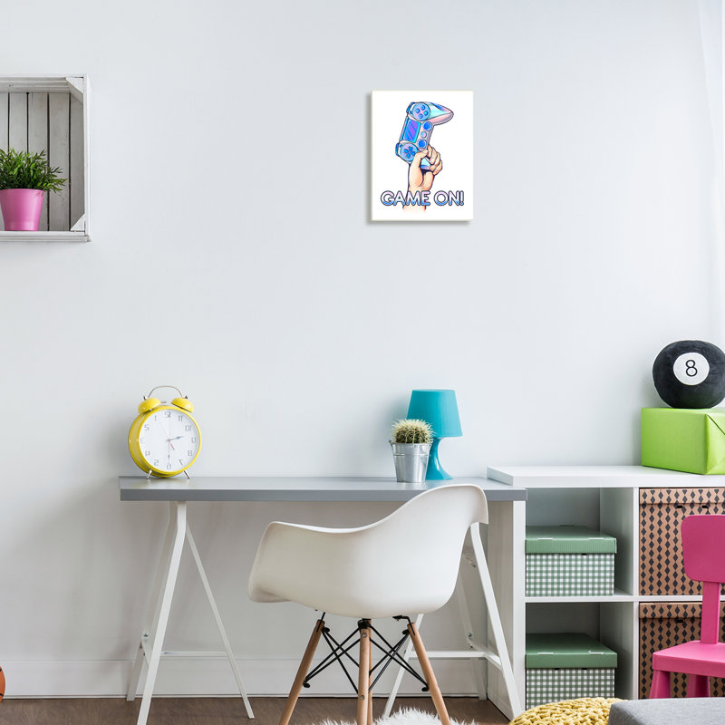 «Game on Text» par Ziwei Li - Illustration, Plaque murale, H 15 po x l 10 po x P 0,5 po