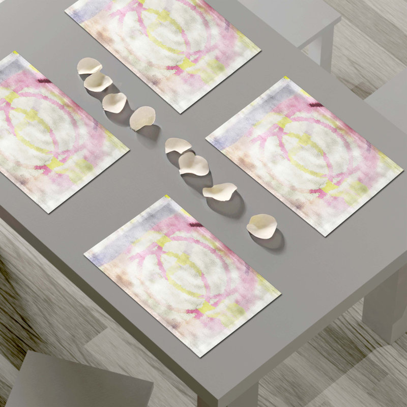 Ensemble de 4 napperons parfumés 2 pièces de 14 pi x 18 pi Modern Design Designer