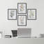 «Green Wildflowers Floral Botanical», ensemble de 4 reproductions de cadres photo simples-97782264-97782267