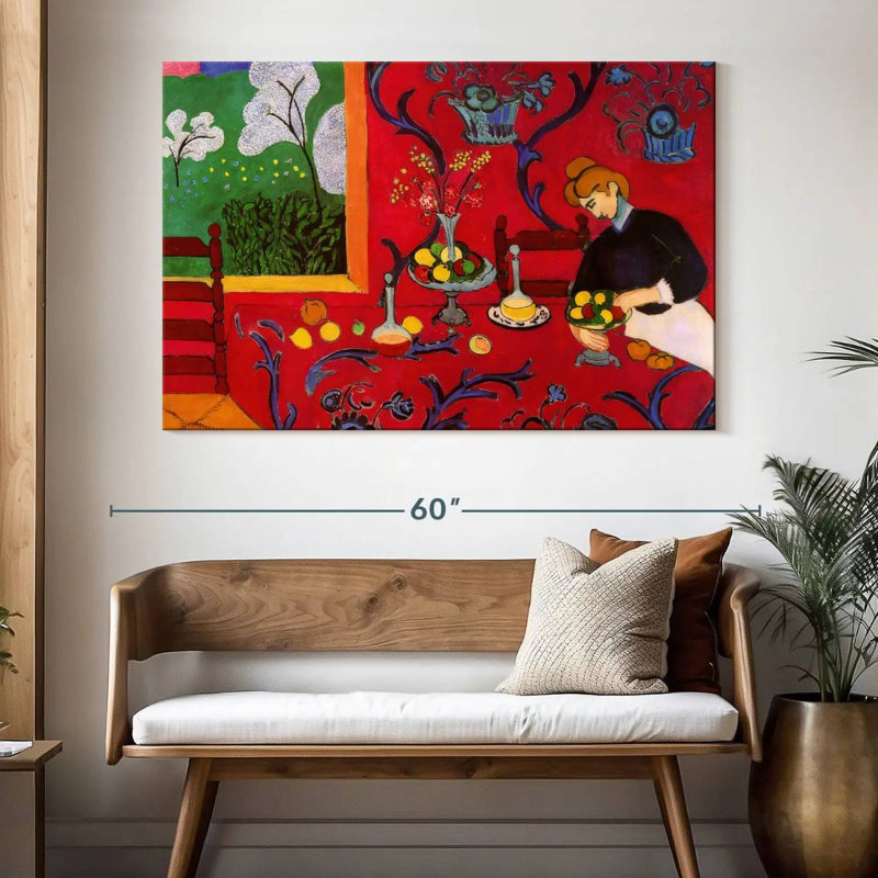Leisha Harmony In Red, 34" H x 51" W