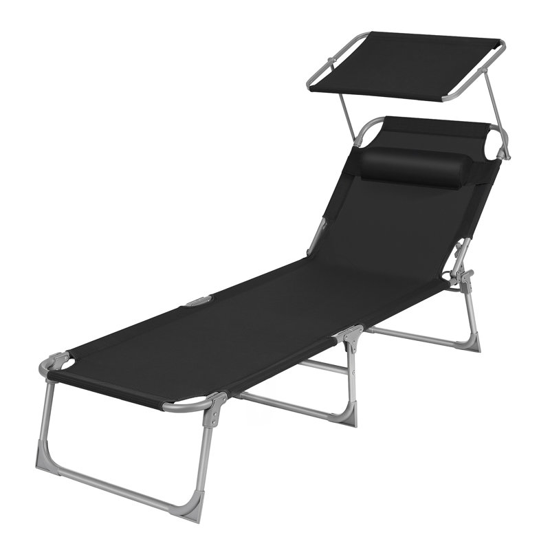 Salerna 193cm Long Single Chaise, Black