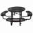 Round Outdoor Steel Picnic Table 46",With Umbrella Pole-1489102505