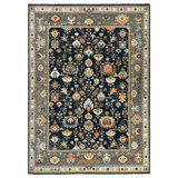 Antiquity Wool Oriental Area Rug in Blue