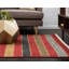 Tapis à motif rayé rouge Frederica-40277564
