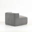 Fauteuil simple gris en molleton Teddy, canapé modulaire compressé avec siège large et trois coussins de dossier, support tout en mousse, fauteuil confortable pour le salon, le dortoir, les enfants et les animaux de compagnie-285250795