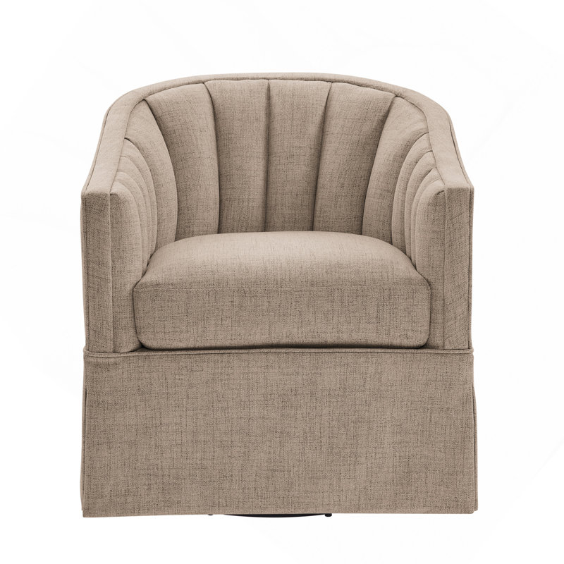 Fauteuil d'appoint pivotant à jupe, Gris