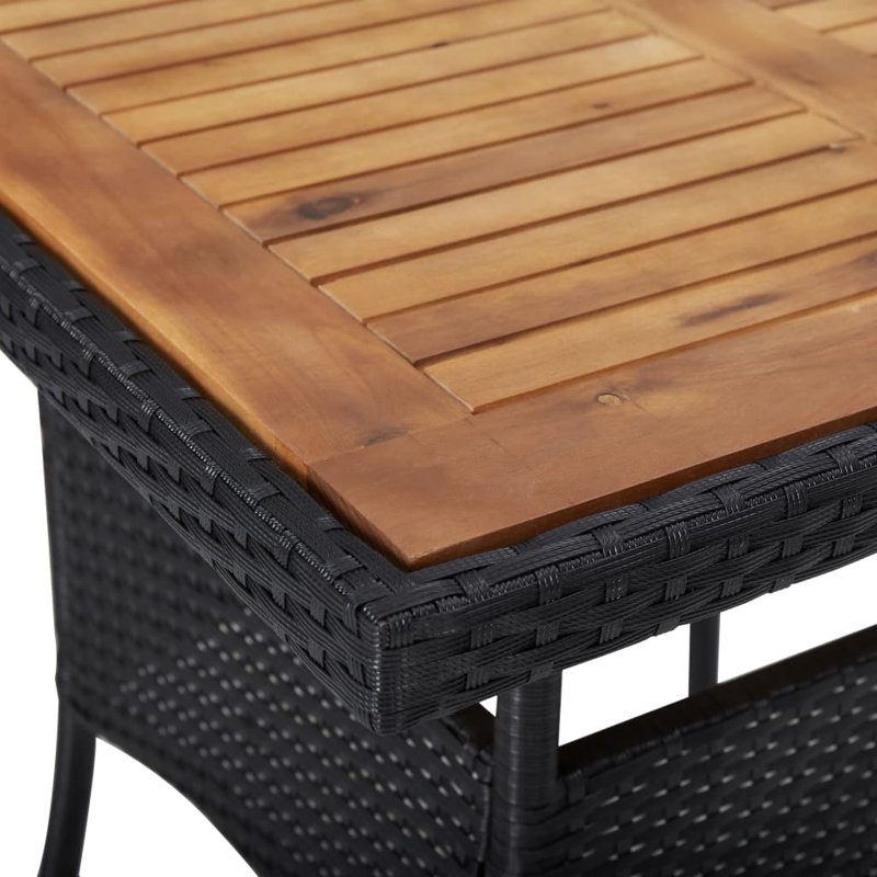 Ensemble de salle à manger de jardin, 2, Noir