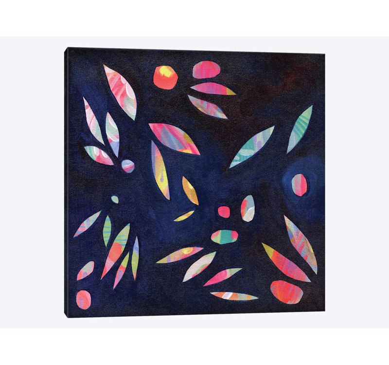 « arc leaves », impression sur toile tendue, H 18 po x l 18 po x P 1,5 po, Pas de tapis, Toile tendue