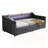 Modern Linen Upholstered Daybed with 2 Storage Drawers, 2-Tier Shelf, USB/Type-C Port, and Smart LED Light for Living Room, Apartment-204495383