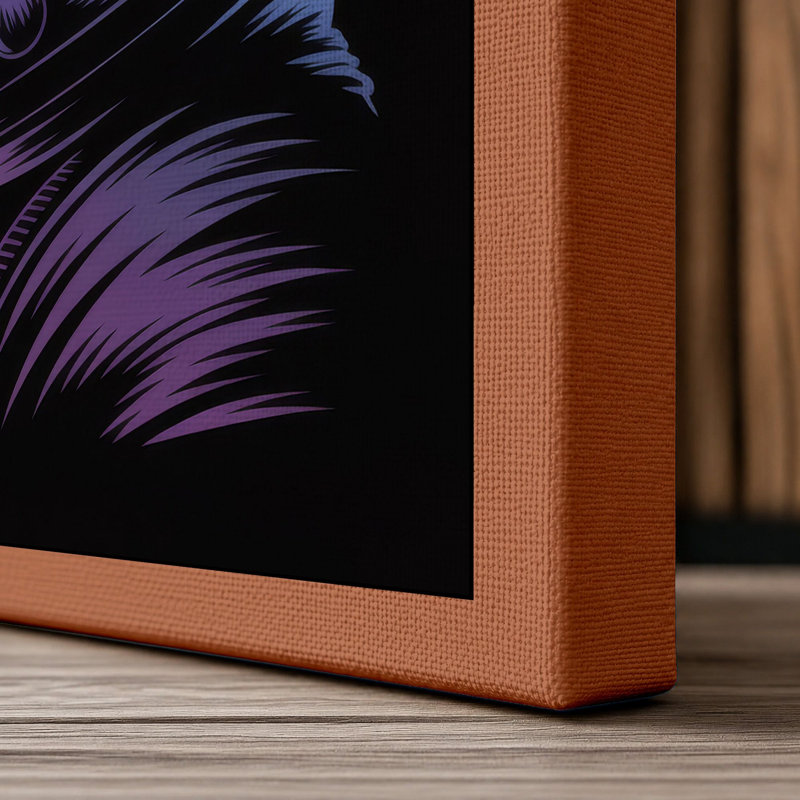Cosmic Visor Modern - Wrapped Canvas, 30x20 - 76.2 x 50.8 cm, Terracotta Border