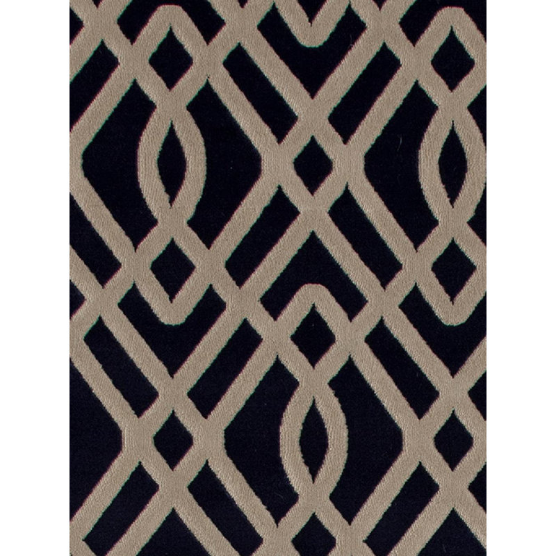 Sevda Geometric Area Rug in Navy, Rectangle 6'7" x 9'10"