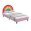Lit plateforme tapissier de style princesse Rainbow Design pour garçons et filles