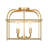 4 - Light Gold Lantern Frame Square Semi Flush Mount